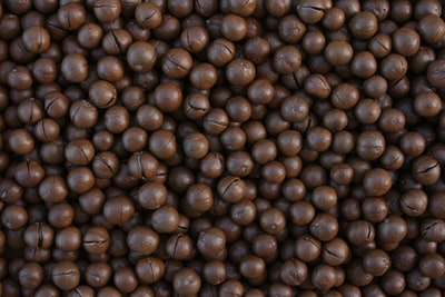 特写摄影中的咖啡豆